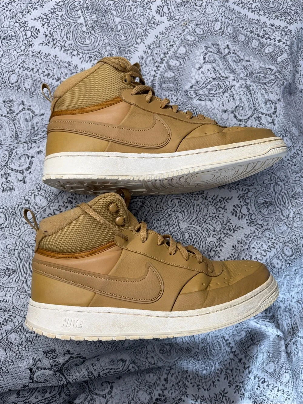 Men's Nike High-Top Casual Sneakers in Wheat